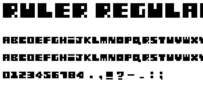 ruler Regular font